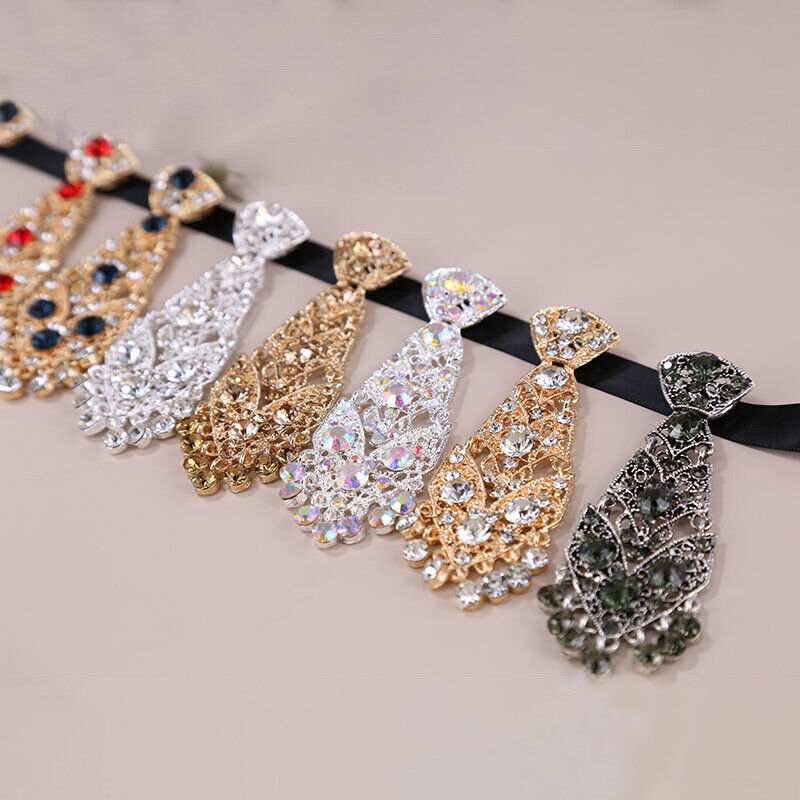 Men's Metal Gold Silver Diamond Bow Tie Pre Tied Shiny Wedding Party Show Tie