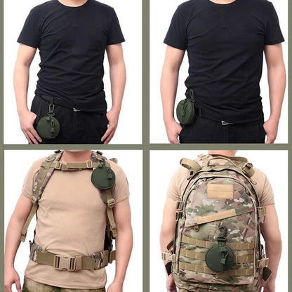 Outdoor Coins Purse Keychain Bag Pouch Tactical Round Wallet Portable Mini Bag