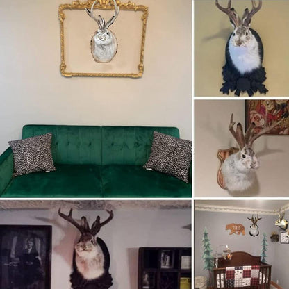 Statue Wall Mount Rabbit Head Hang Sculpture Animal Home New 2023 :))))