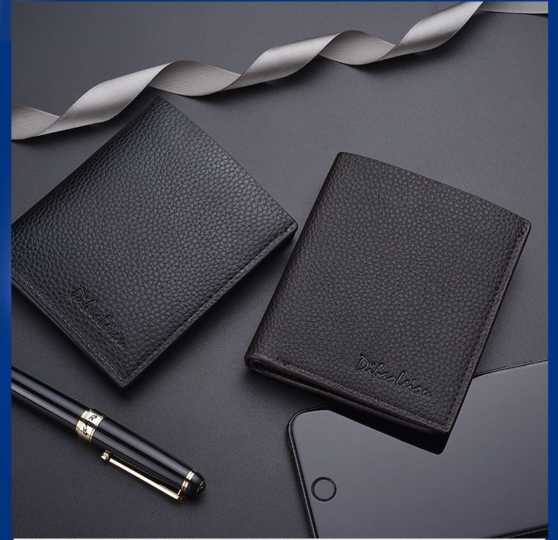 Synthetic Leather Billfold Wallet Short Slim Purse Credit Card Thin Bags Pouch