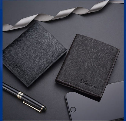 Synthetic Leather Billfold Wallet Short Slim Purse Credit Card Thin Bags Pouch