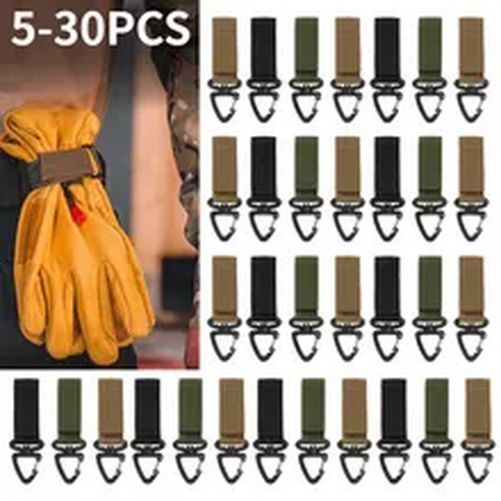 Outdoor Tactical Gloves Hooks Triangle Backpack Hanging Buckle Nylon Keychain