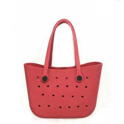 Beach Tote Bag Rubber Basket Travel Beach Pool Sports Outdoor Shoulder HandBag