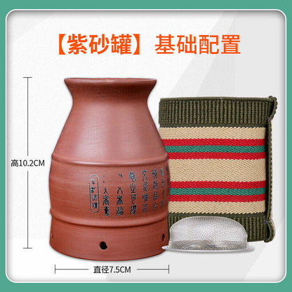 Moxibustion Pot Purple Sand Gausha Massage Moxa Pot Wormwood Roll Tool 艾灸艾草艾条艾柱