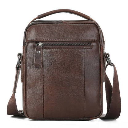 100% Genuine Leather Men's Crossbody Shoulder Bag 8" Handbag Business Cowhide