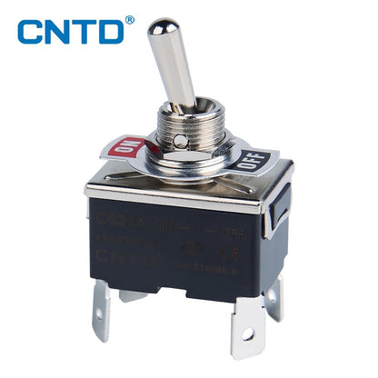 CNTD Self-locking Toggle Switch 15A 250VAC C5 Series Single Pole Double Pole