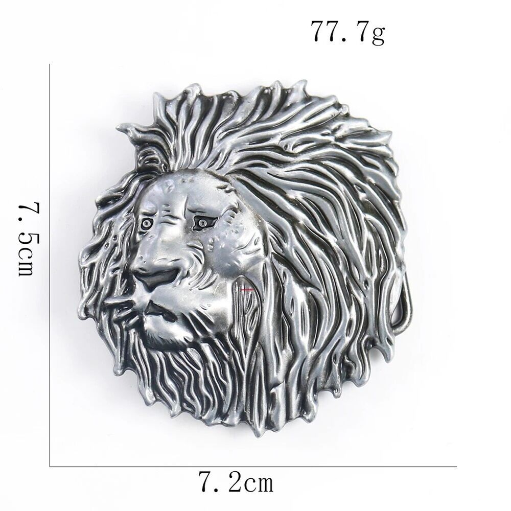 Men Belt Buckles 4cm Width Suitable Animal Lion Western Cowboy Jeans Accessories