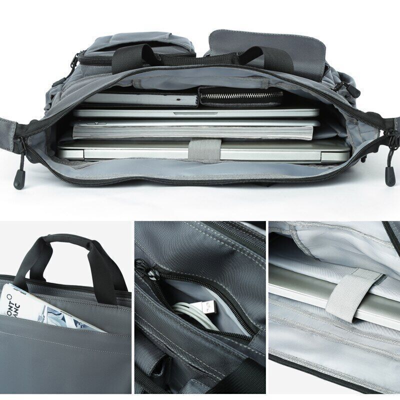 Shoulder Messenger Bag Business Men Male USB Port Backpack Travel Handbag