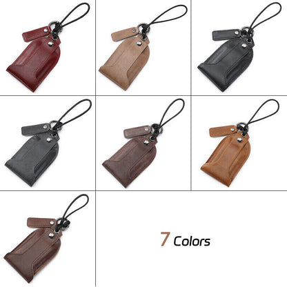 1pcs Car Key Holder Cover Key Chain Bag Leather Remote Fob Case Pouch Unisex