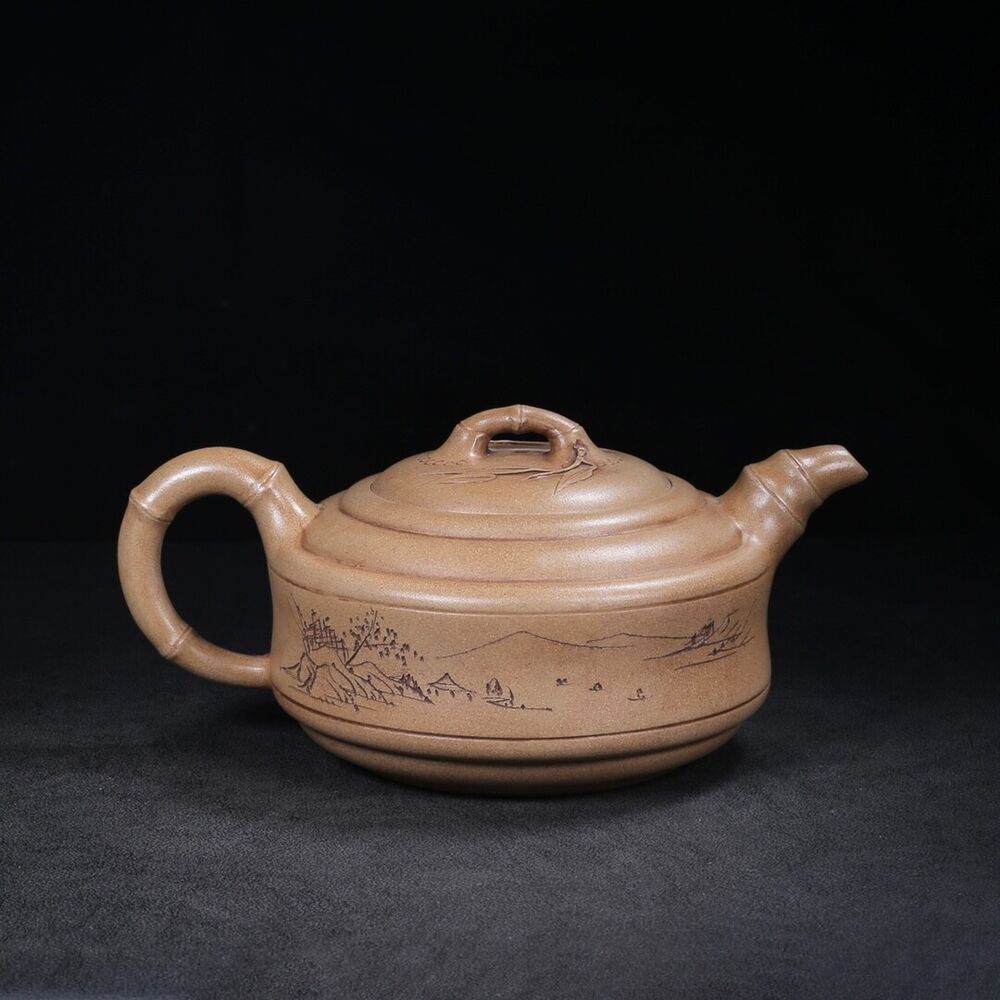 Chinese Yixing Zisha Clay Handmade Exquisite Teapot （竹韵 盖款：恺大）