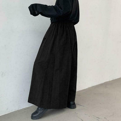 Fashion Men Baggy Gothic Long Pants Casual Loose Holiday Wide Leg Linen Trousers