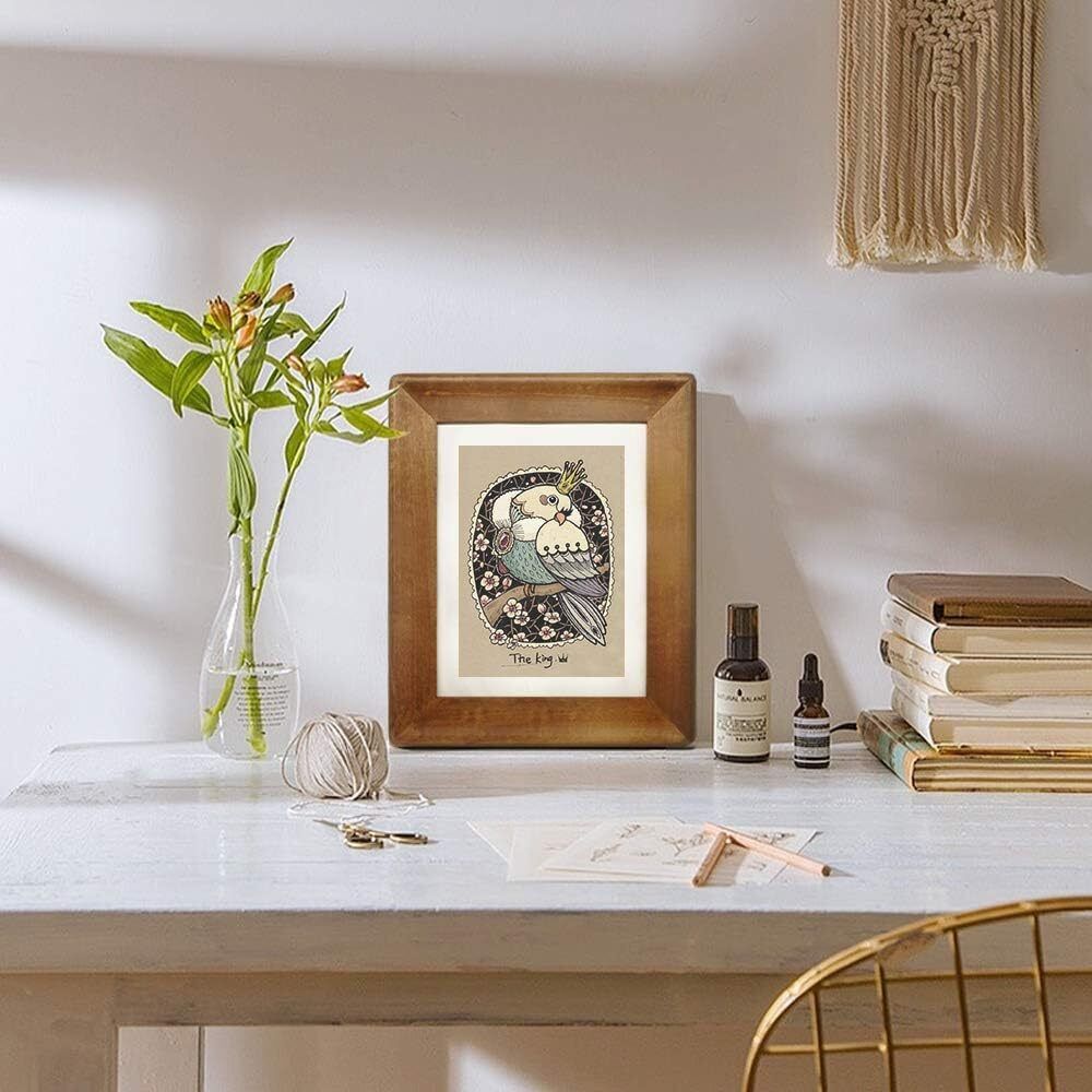 Wood Picture Frames with Real Glass Front Rustic Wall Hanging Tabletop Gift 6x8