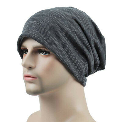Baggy Men Hat Bonnet Thin Stretch Breathable Gift Summer Slouch Solid Beanie Cap