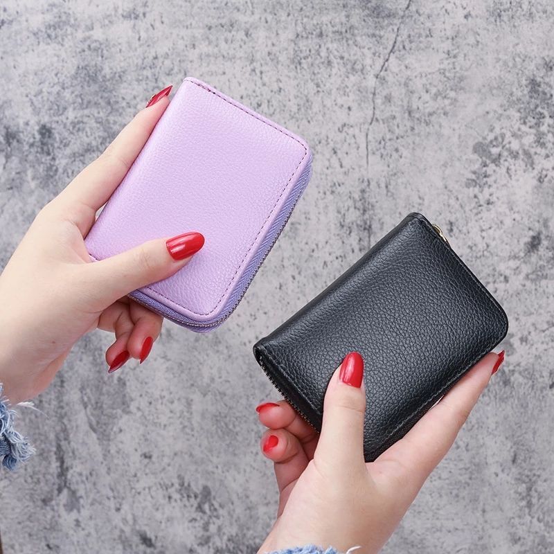 Synthetic Leather Wallet ID Credit Card Holder Wallet Small Coin Purse Money Bag