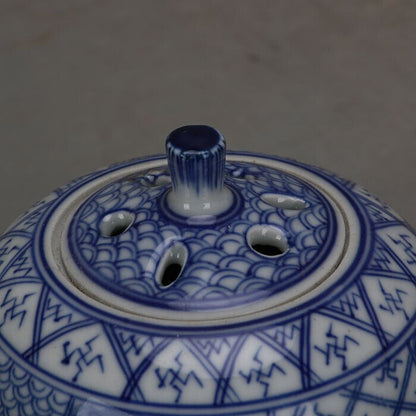 Qing Dynasty Official Kiln Handmade Porcelain Blue and White Porcelain Wuliang D