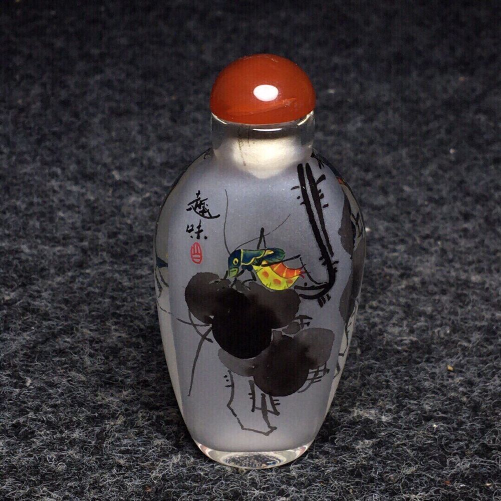 Ancient Chinese handmade interior painting ancient glazed snuff bottle