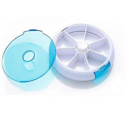 7 Day Medicine Pill Holder 1Pc Weekly Rotating Pill Box Travel Pill Dispenser