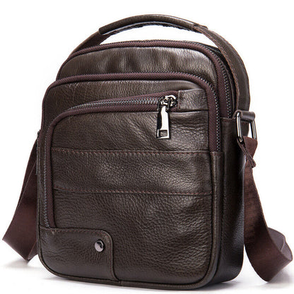 100% Genuine Leather Men's Messenger/Shoulder Bag 8" Handbags Crossbody Bags
