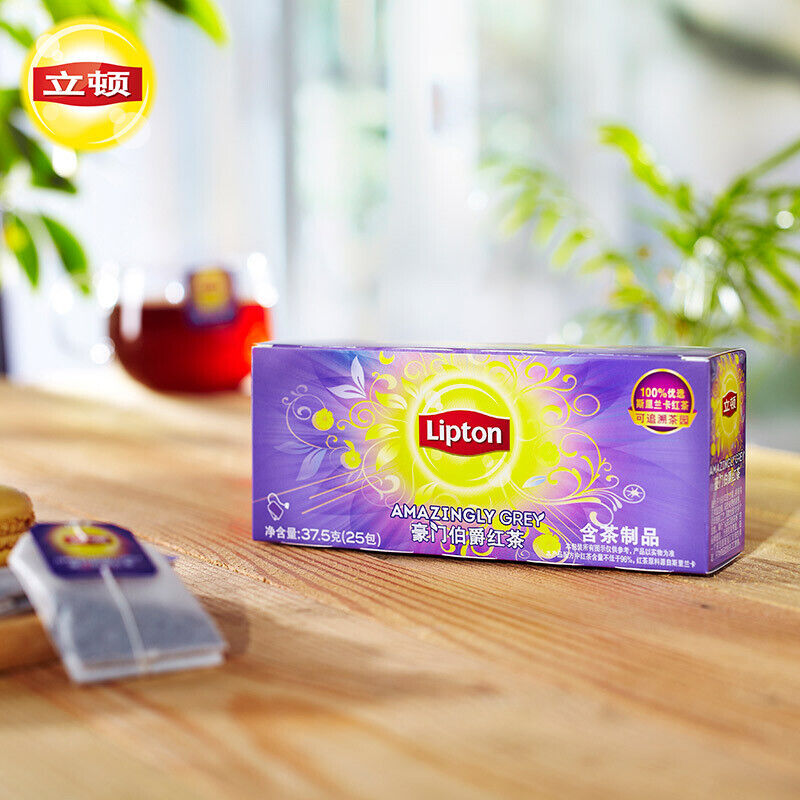 Lipton Natural Black Tea Ready-To-Go Bags Serve Hot or Cold, 37.5g *25 bag/box