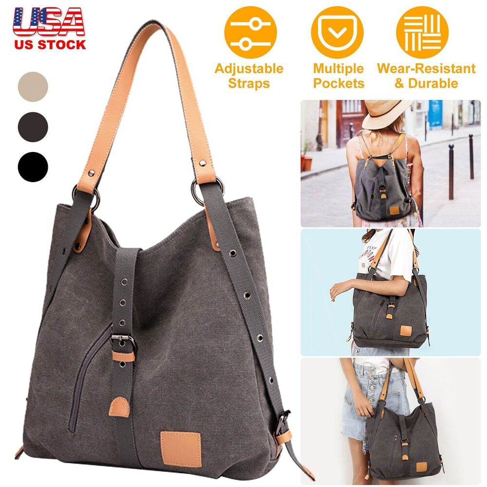 Women Handbag Shoulder Bag Lady Tote Purse Canvas Backpack Girl Fashion Bag Gift