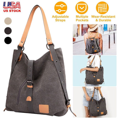 Women Handbag Shoulder Bag Lady Tote Purse Canvas Backpack Girl Fashion Bag Gift