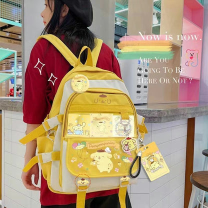 Cinnamoroll Kuromi Backpack Mori Girl My Melody Shoulder Bag Satchel School Bag+
