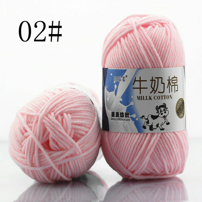 Hot Sale 50g Hand-woven Chunky Yarn Soft Milk Cotton Knitting Baby wool yarn