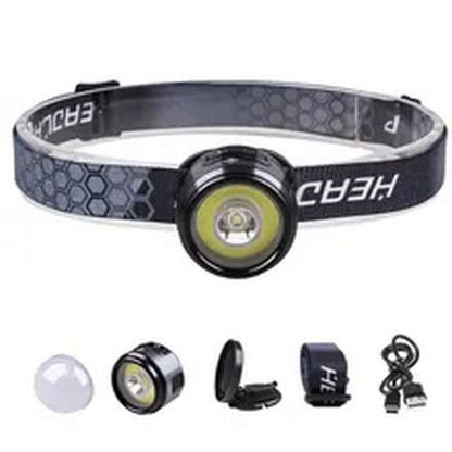 4n1 Waterproof Xpg cob Led Head Cap Hat Light Headlight With Magnetic Clip On