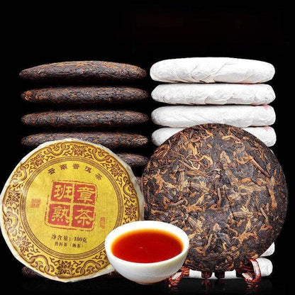 100/300/500g Banzhang Golden Buds Shu Puerh Tea Palace Qizi Fragrance Ripe Tea