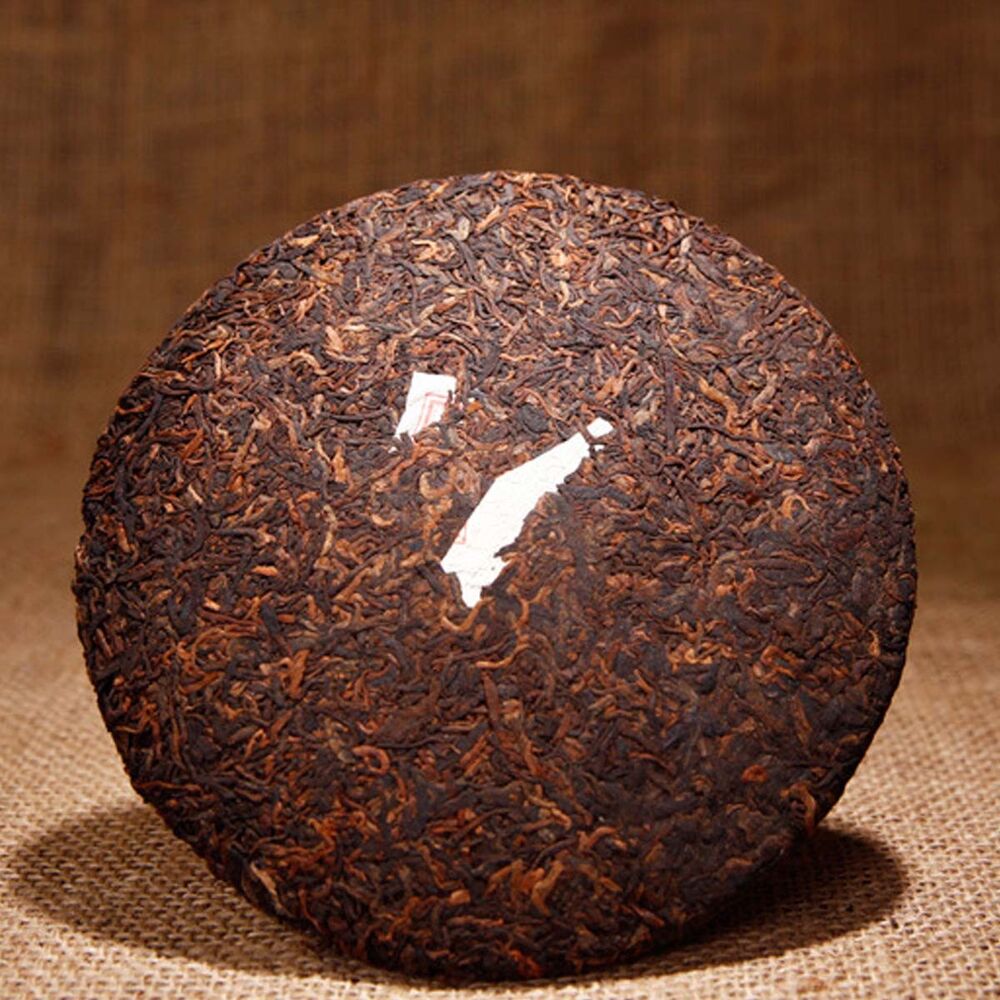 357g Ripe Pu Erh Tea Puer Tea Cake Menghai Golden Bud Fermented Black Tea Yunnan