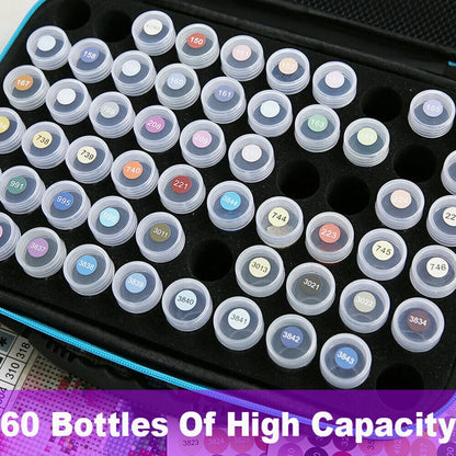 60 Bottles Storage Box 5D Diamond Tools Storage Box Case Painting Tools Bag