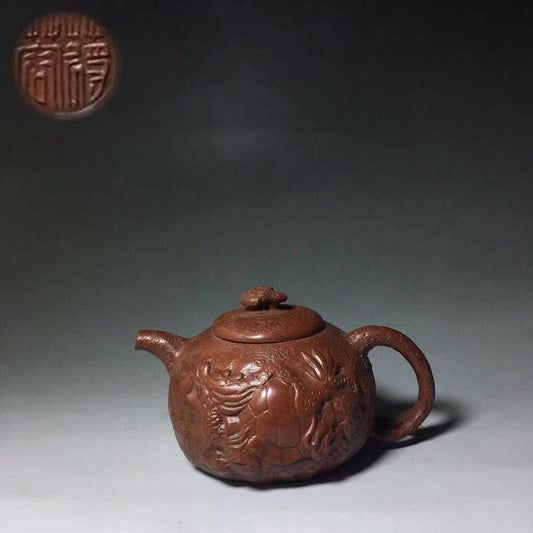 Chinese Yixing Zisha Clay Handmade Exquisite Teapot （供春 底款：蒋蓉）