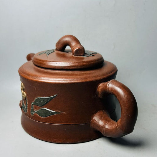Vintage Chinese Yixing Purple Clay Teapot Zisha Ceremony Exquisite Tea Set Rare