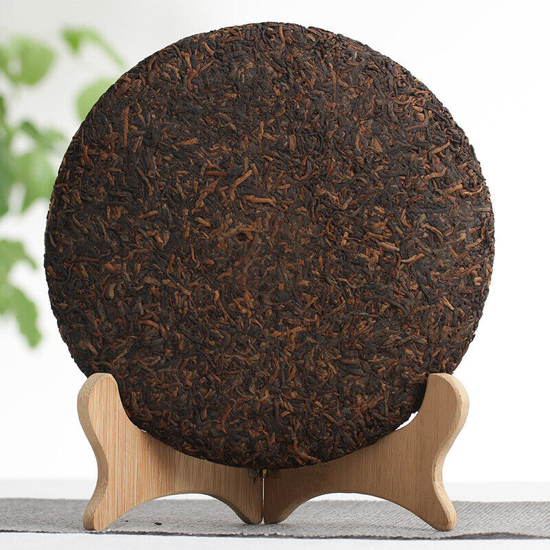 357g Yunnan Cooked Puerh Tea Cake Banzhang Age P-erh Ripe Tea Organic Pu'er Tea