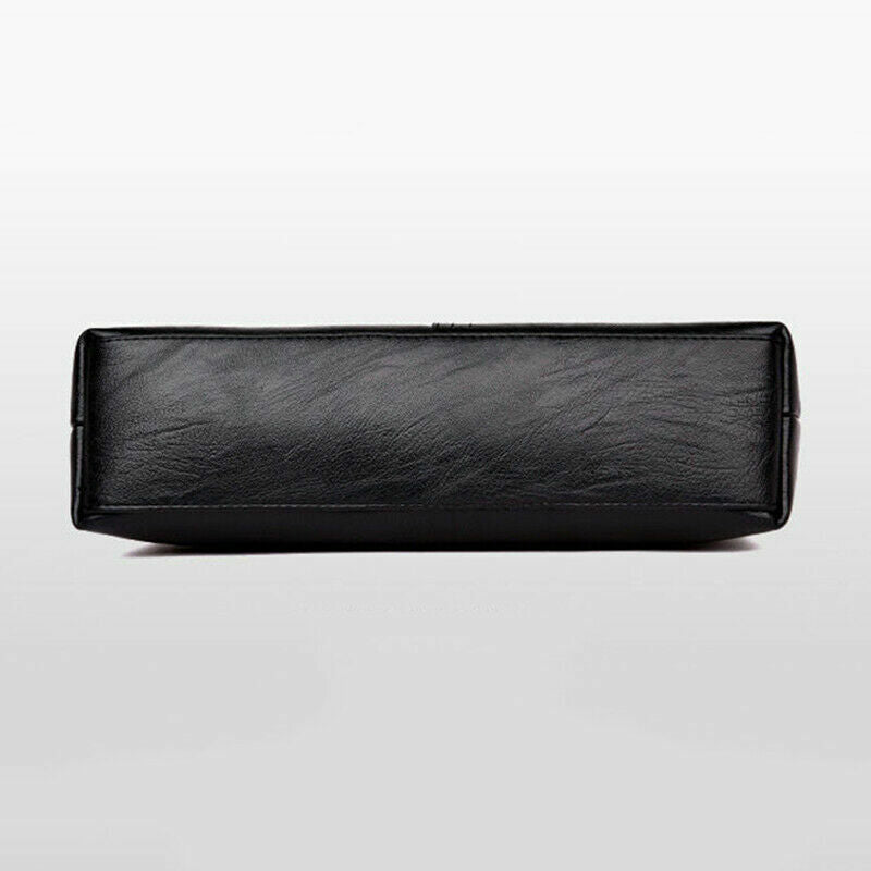 Messenger Bags Crossbody PU Leather Black Handbags for Women Shoulder Bag