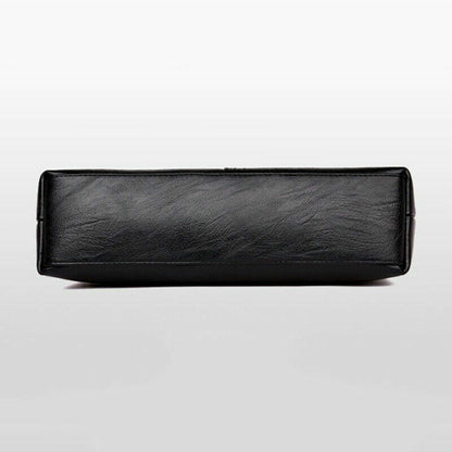 Messenger Bags Crossbody PU Leather Black Handbags for Women Shoulder Bag