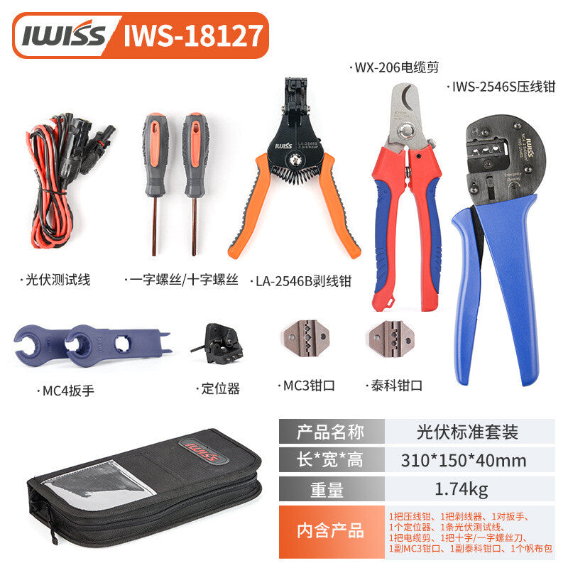 IWS-2546S MC4 Solar Crimping Plier Hand Crimper Crimp Range 2.5/4/6mm2(14-10AWG)