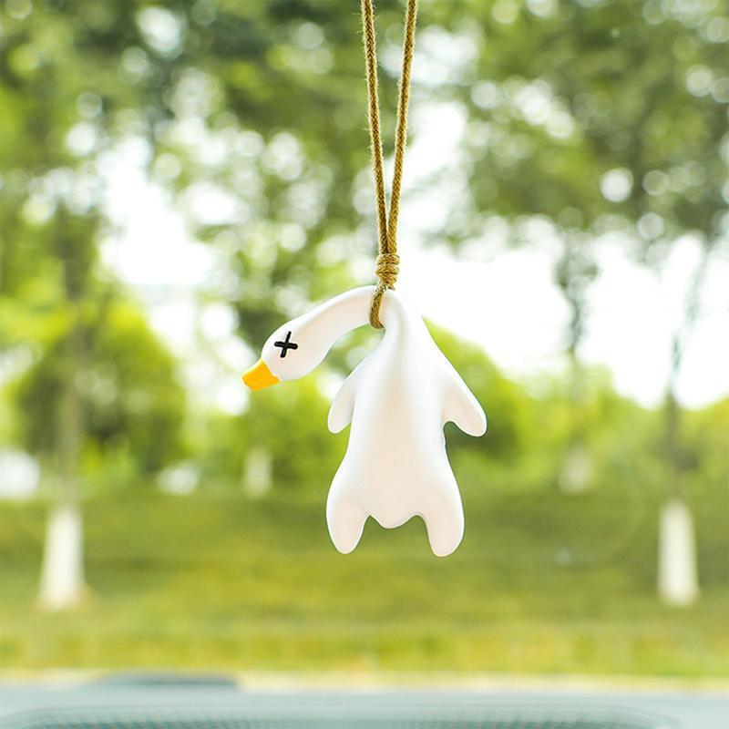 Funny Roasted Duck Car Mirror Pendant Auto Interior Decoration Pendant Gift