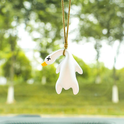 Funny Roasted Duck Car Mirror Pendant Auto Interior Decoration Pendant Gift