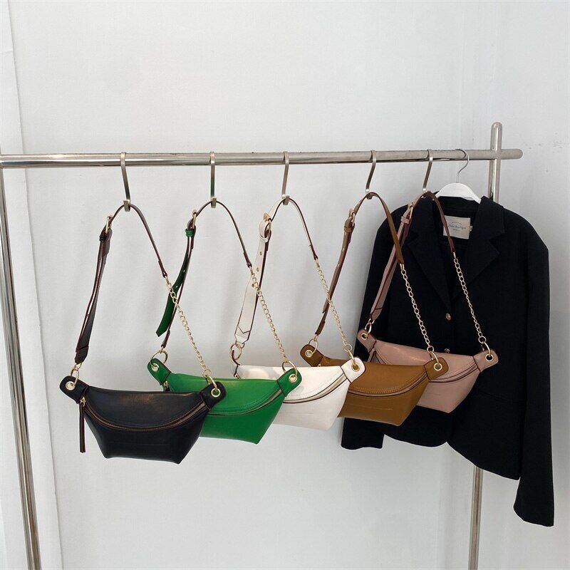 Waist Bag Women Leather Chest Bags Belt Bag Women's Shoulder Crossbody Bag