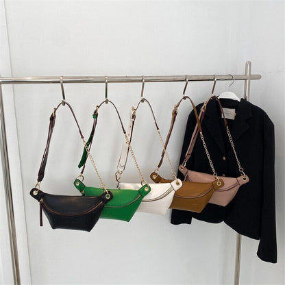 Waist Bag Women Leather Chest Bags Belt Bag Women's Shoulder Crossbody Bag