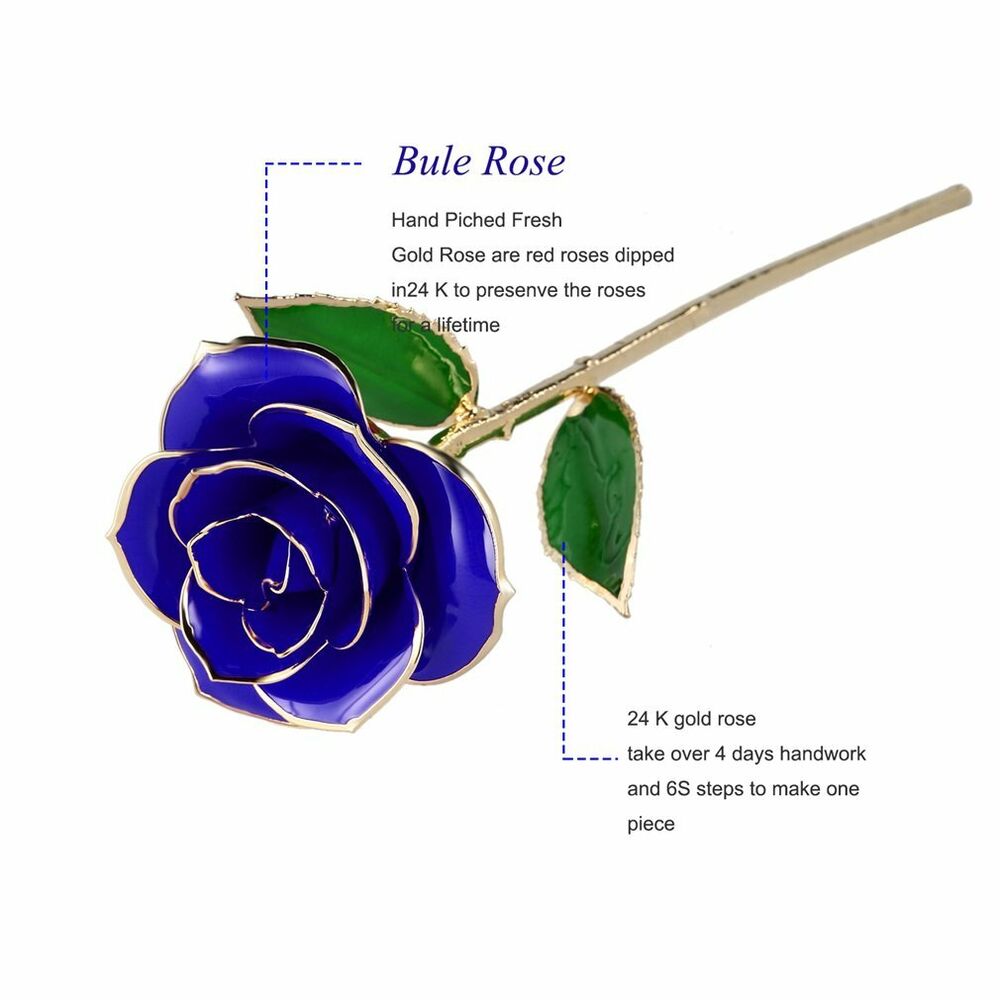 Gold Plated Real Rose 24K Dipped Flower Valentine's Day Love Gift For Her Decor