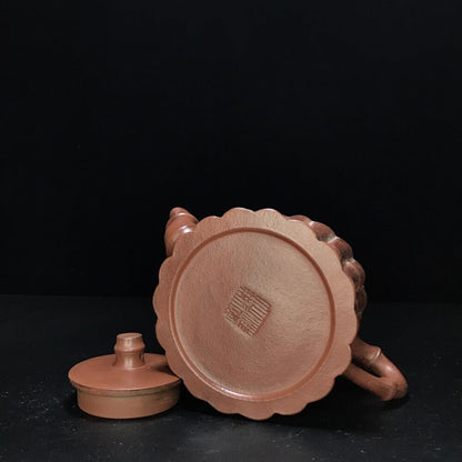 vintage chinese yixing purple clay teapot zisha ceremony carving Collectible art