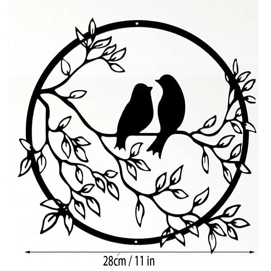 Bird on Tree Branch Metal Wall Art - Stunning Decor for Room,Garden,Office
