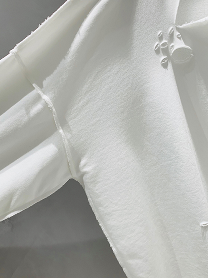 2023 New Fashion Hollow Out Sweatshirt For Women Round Neck Long Sleeve