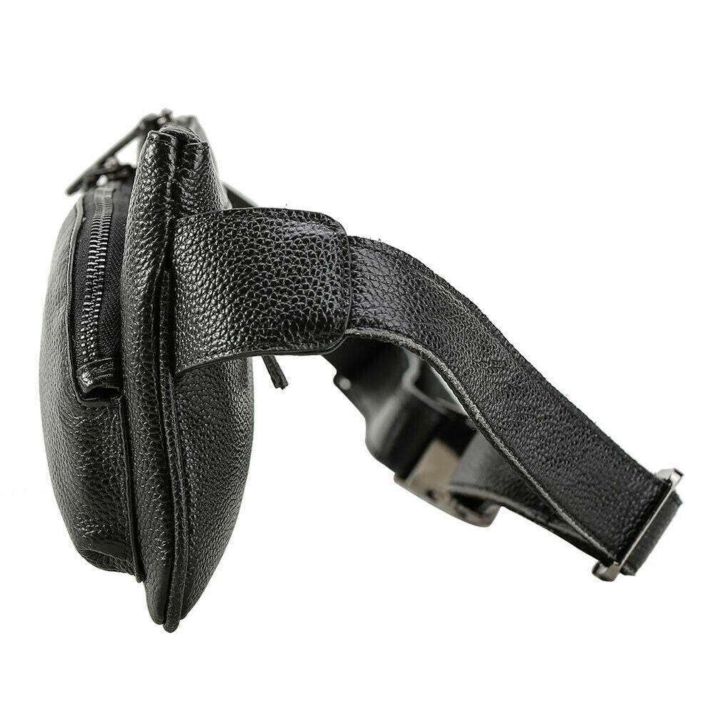 Men's Women Real Leather Fanny Waist Pack Bag One Strap Backpack Sling Chest Bag