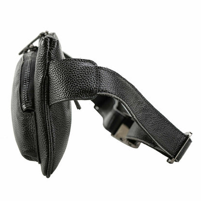 Men's Women Real Leather Fanny Waist Pack Bag One Strap Backpack Sling Chest Bag