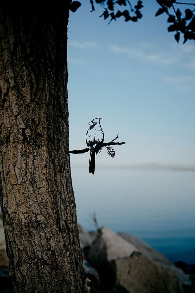 Cardinal Decoration | Garden Art | Backyard Art | Tree Art | Silhouette Art