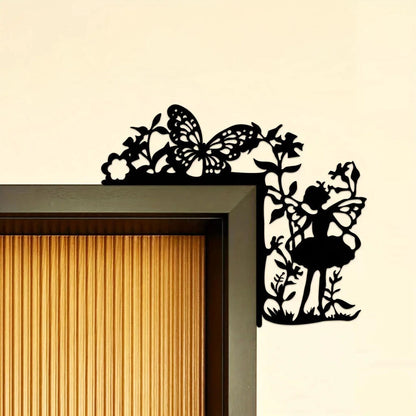 1pc Metal Elf Decoration Wall Sticker Door Corner Decoration,Door Frame Corner