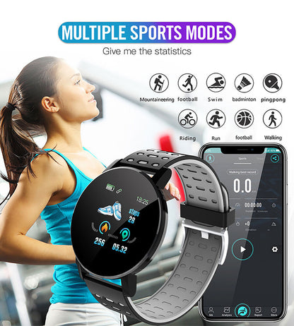 Bluetooth Smart Watch Heart Rate Monitor Bracelet for Android Ios Iphone Samsung